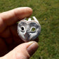 Barn Owl necklace, large sterling silver Barn Owl pendant with garnet eyes.  Hand made to order. © Adrian Ashley