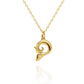 Gold vermeil Whale Tail charm pendant and chain. © Adrian Ashley