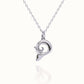 Platinum Whale Tail charm with a solid platinum chain. Made to order. © Adrian Ashley
