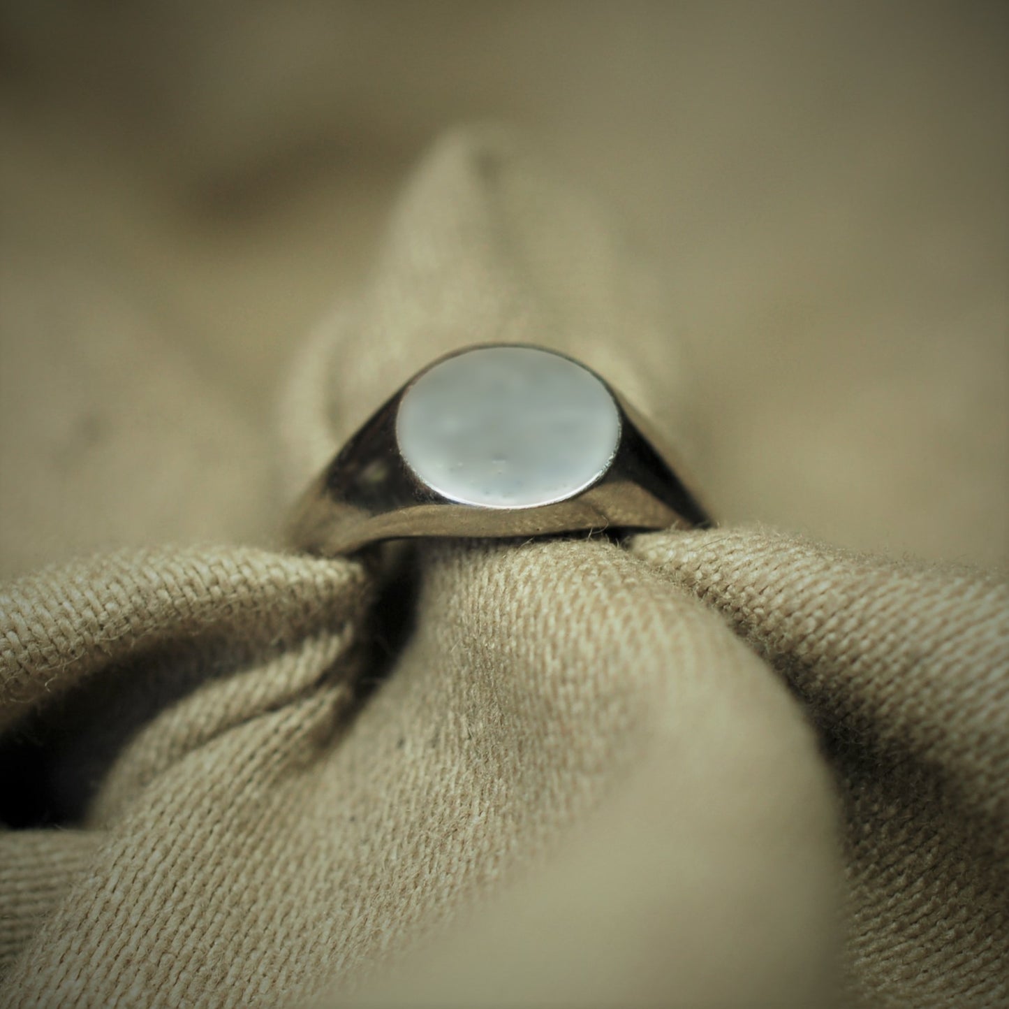 Palladium signet ring, suitable for a Lady or young Gentleman. Handmade in England, with Hallmarks. UK ‘H’, US 4.  *This piece is ready to be shipped*