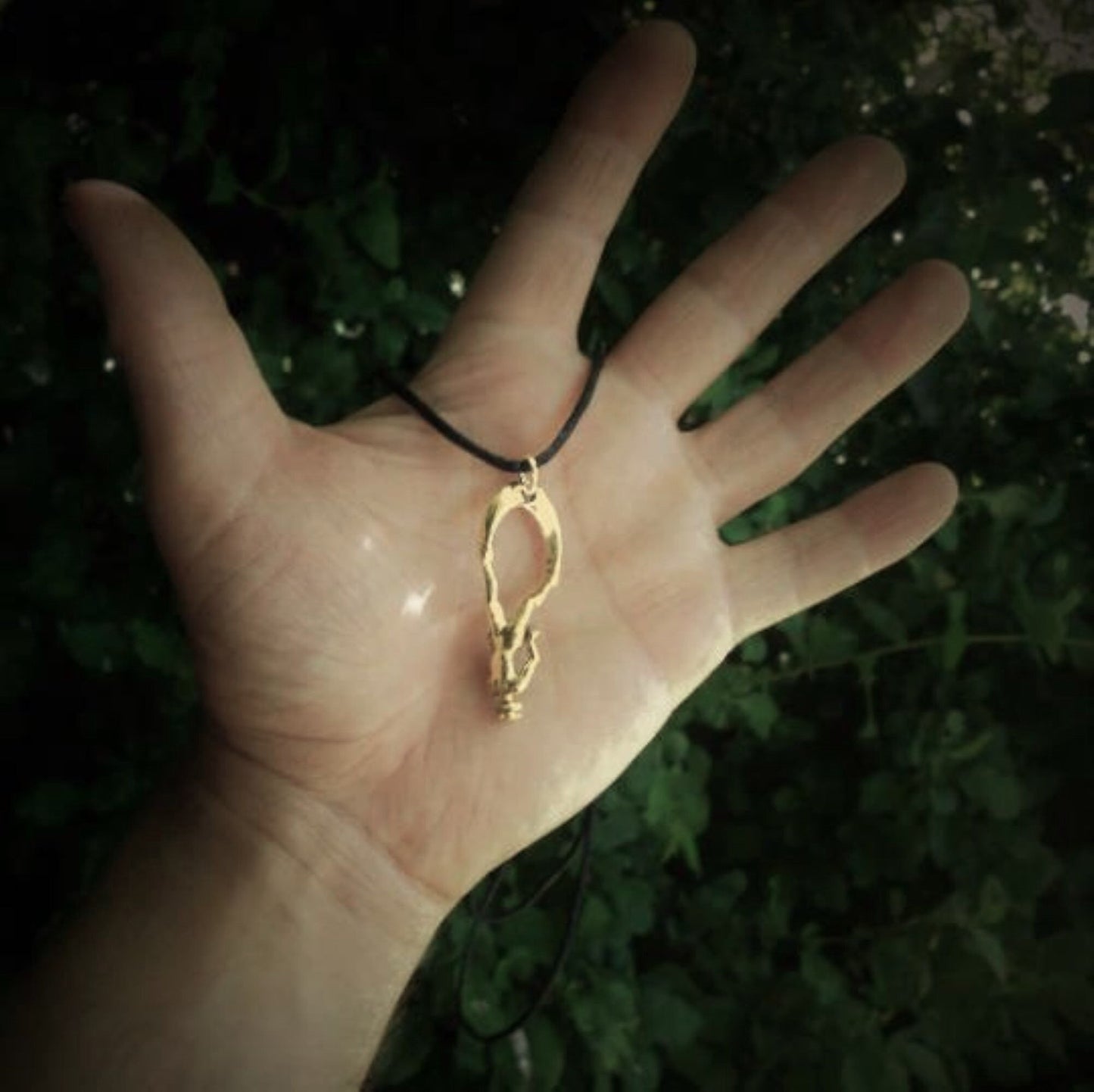 Gold Freediver necklace. Solid gold freediving pendant. 3D apnea charm. Handmade to order © Adrian Ashley