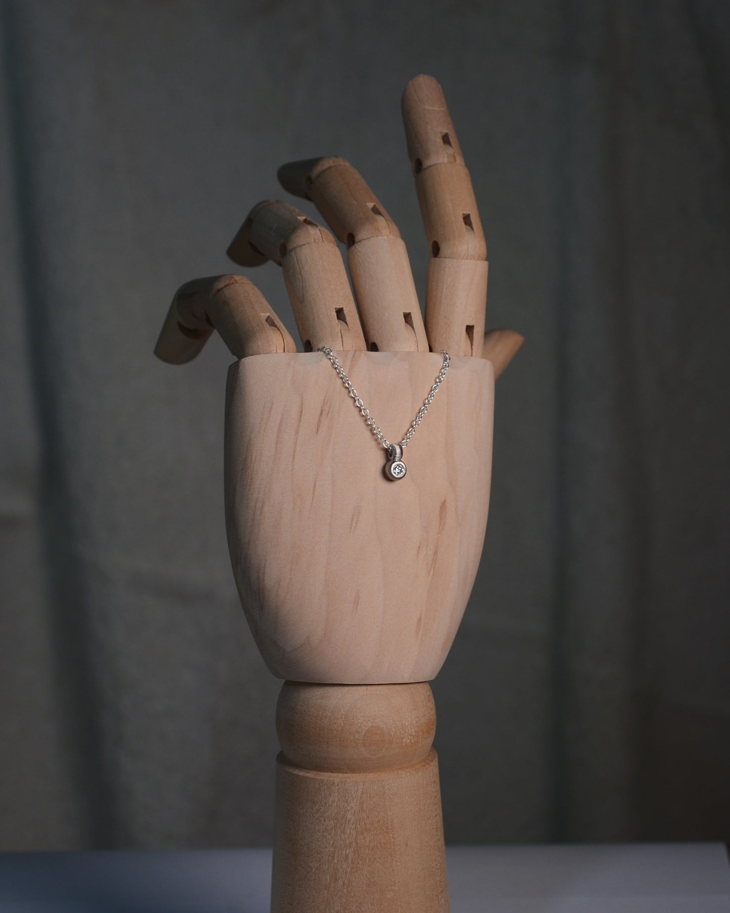 Pendant featuring a 0.13ct natural diamond reclaimed from vintage jewellery.