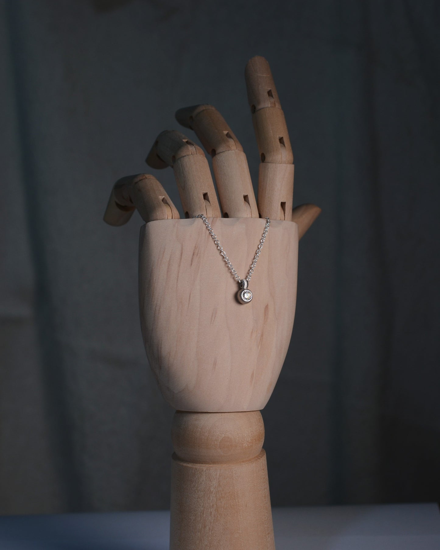 Pendant featuring a 0.32ct Old-cut diamond reclaimed from vintage jewellery.