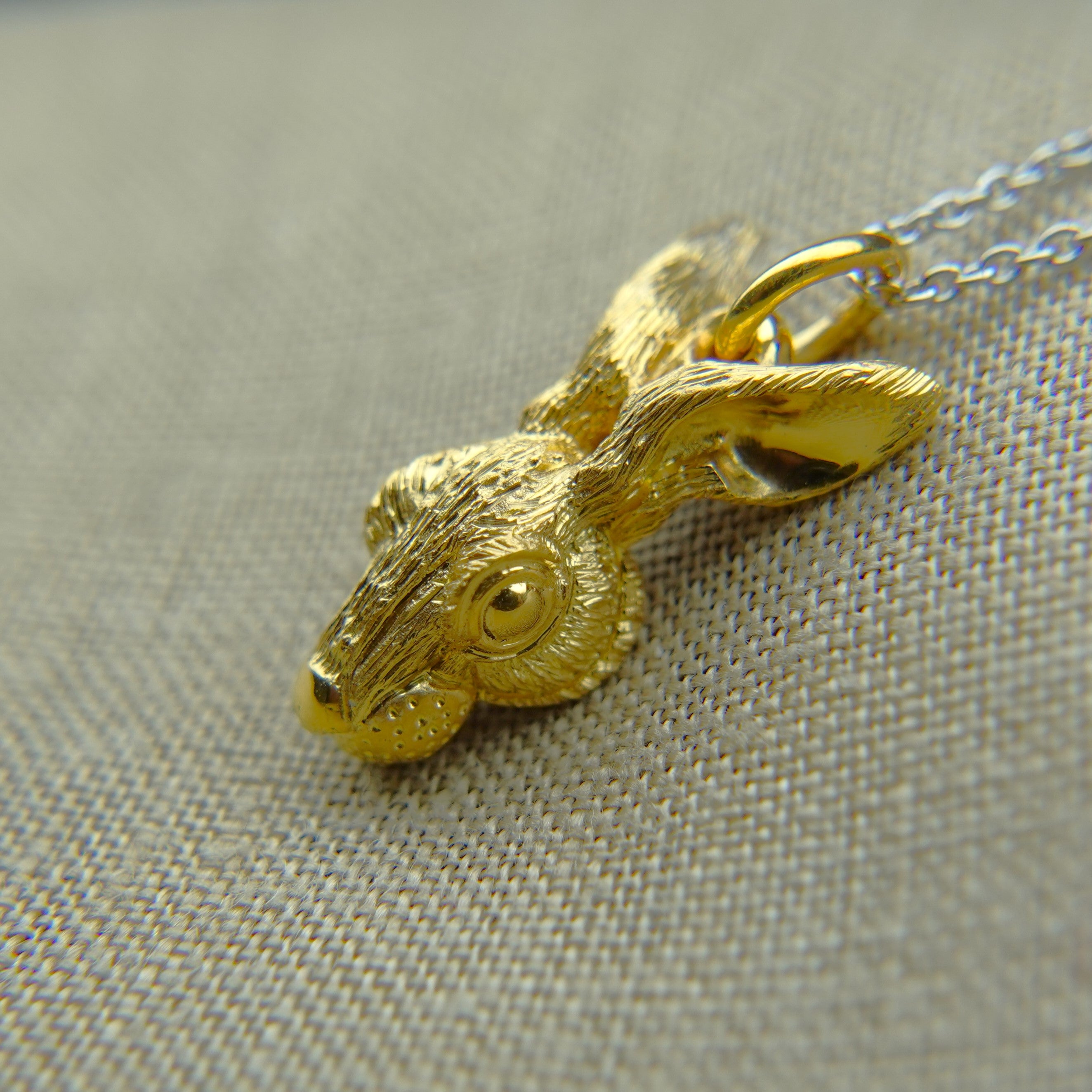 Solid 22ct gold pendant on a platinum chain. Handmade to order. © Adrian  Ashley – adrian ashley