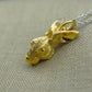 Solid 22ct gold hare pendant and platinum chain. Handmade to order. © Adrian Ashley