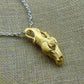 Solid 22ct gold horse pendant and platinum chain. Handmade to order. © Adrian Ashley