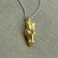 Solid 22ct gold horse pendant and platinum chain. Handmade to order. © Adrian Ashley