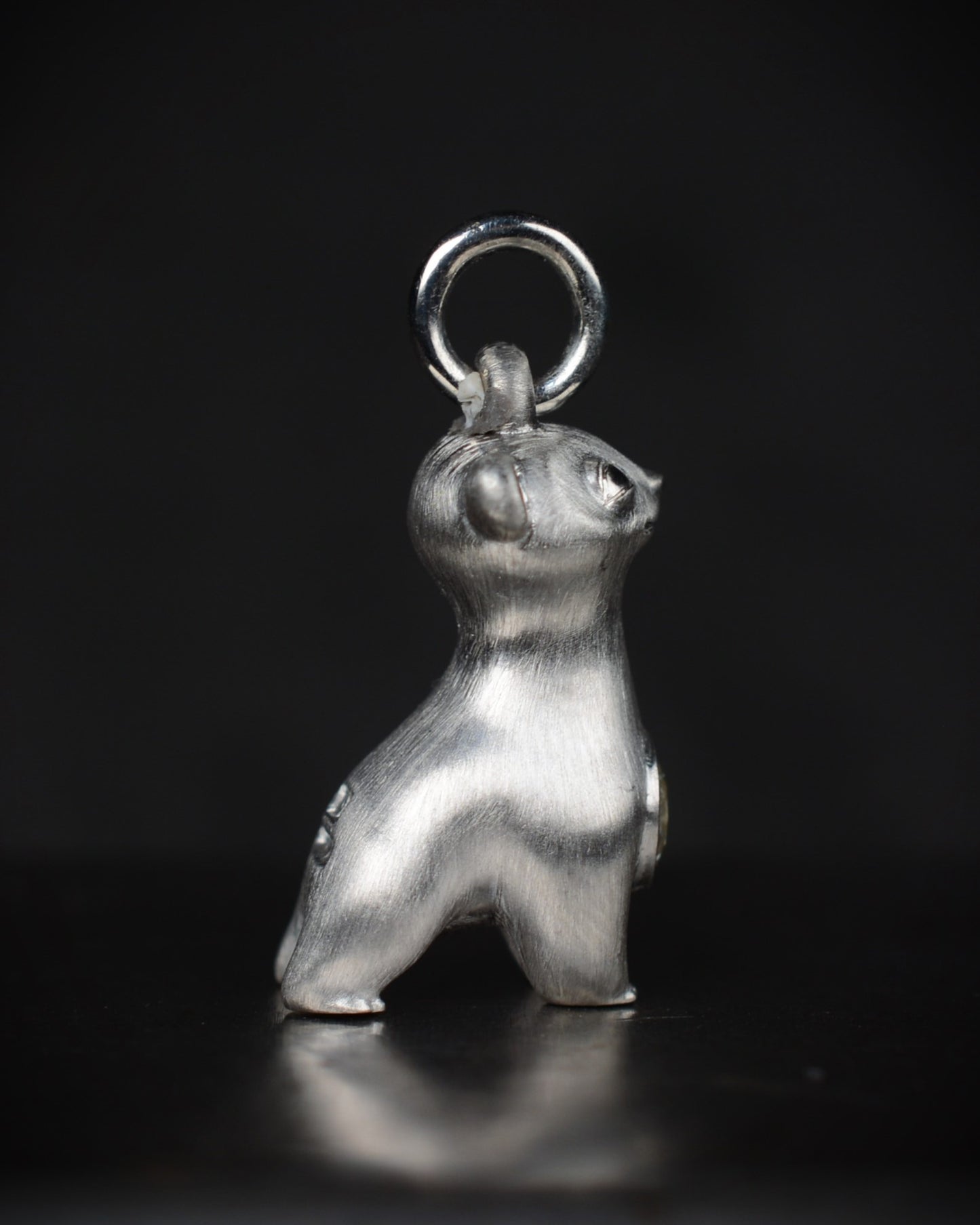Stoat type Bright Creature with a 0.25ct natural diamond.
