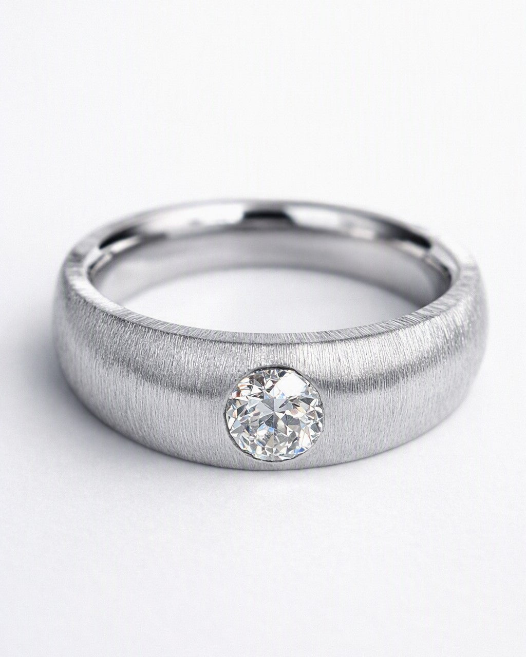 Old-cut diamond ring featuring a 0.42ct natural diamond reclaimed from vintage jewellery.
