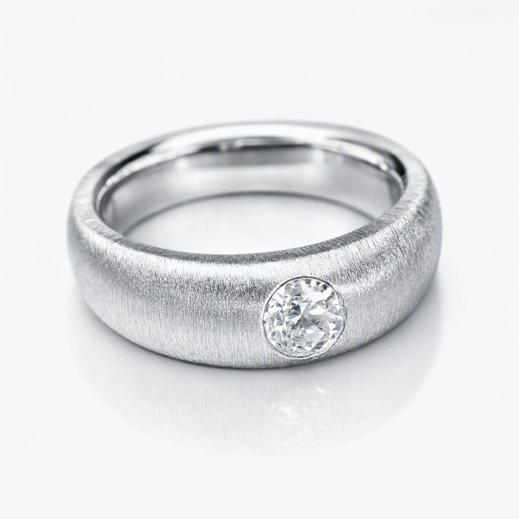 Old-cut diamond ring featuring a 0.42ct natural diamond reclaimed from vintage jewellery.