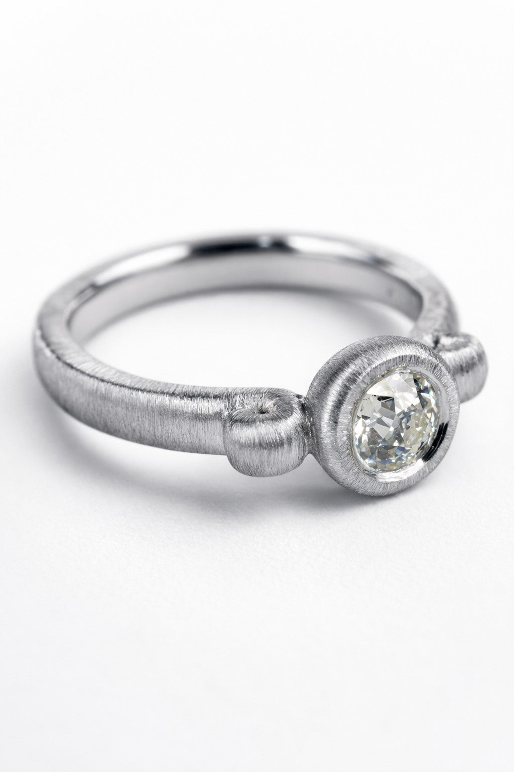 Old-cut diamond ring featuring a 0.34ct natural diamond reclaimed from vintage jewellery.