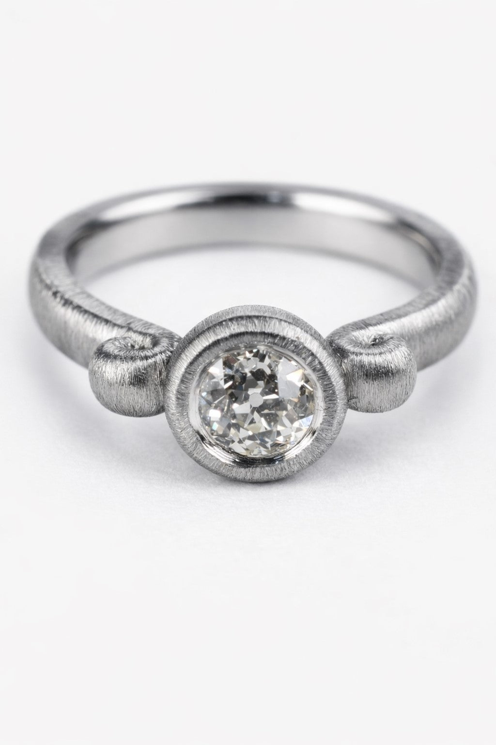 Old-cut diamond ring featuring a 0.34ct natural diamond reclaimed from vintage jewellery.