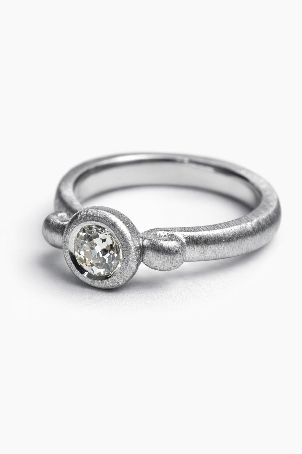 Old-cut diamond ring featuring a 0.34ct natural diamond reclaimed from vintage jewellery.