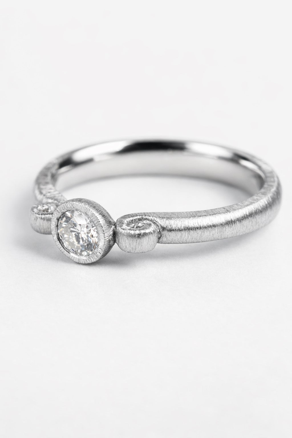 Diamond ring featuring a 0.26ct natural diamond reclaimed from vintage jewellery.