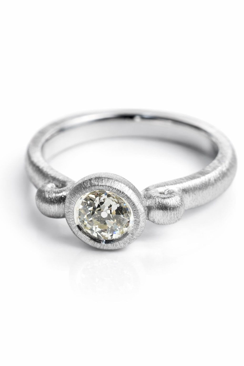 Old-cut diamond ring featuring a 0.34ct natural diamond reclaimed from vintage jewellery.