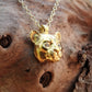 Little gold lioness necklace. Lioness head pendant and solid gold chain with diamond eyes. *This piece is finished and ready to be shipped* © Adrian Ashley