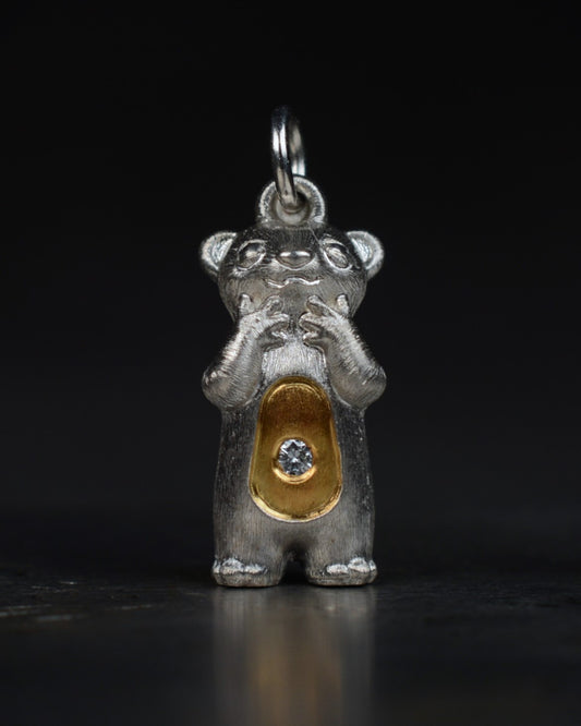 Delighted Stoat type Bright Creature with a diamond and parcel gilt.
