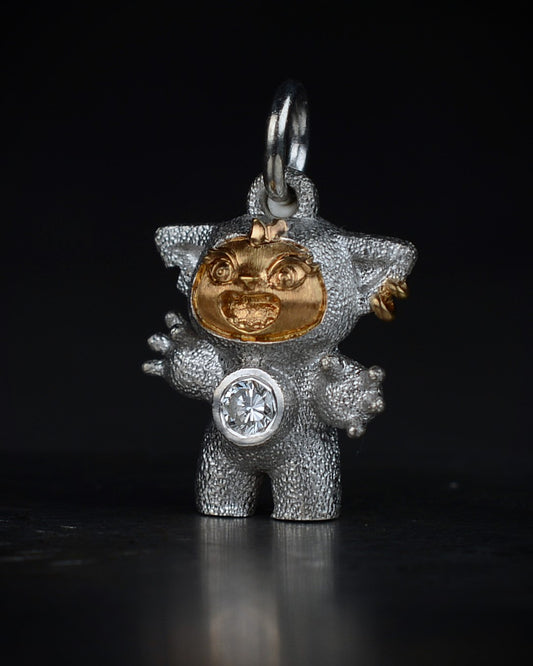 Noisy Bright Creature with parcel gilt and a diamond-set belly.