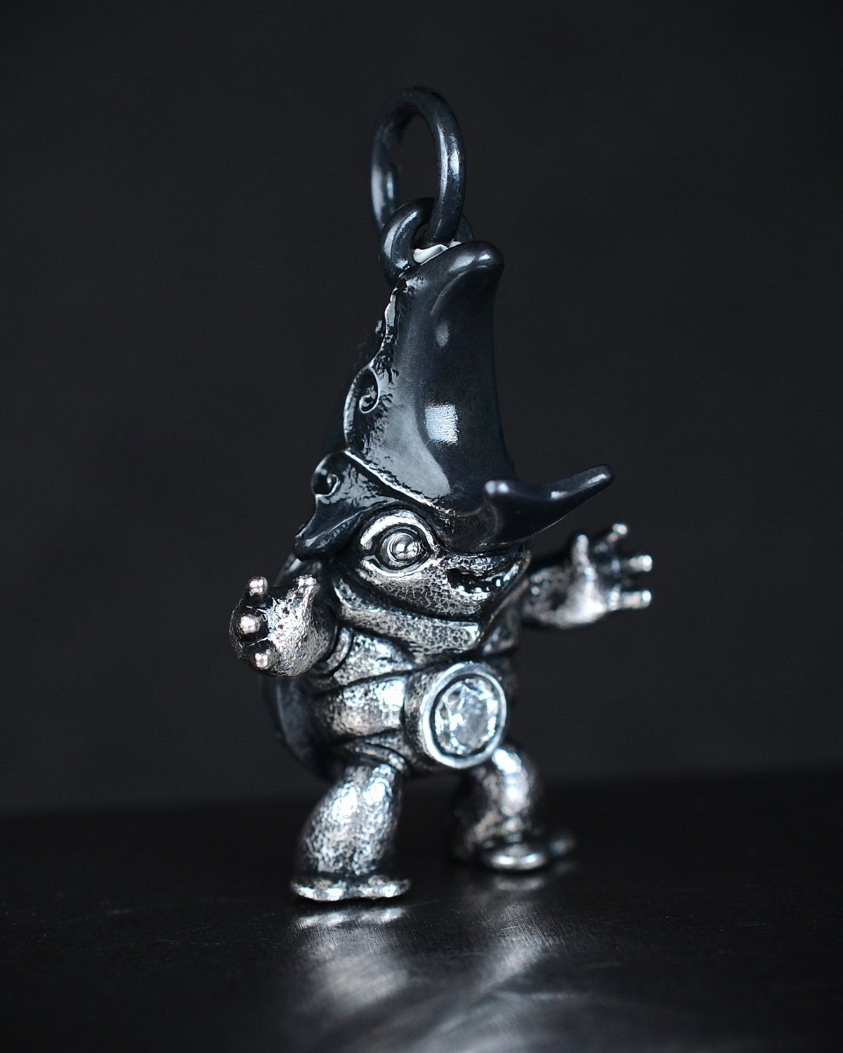 Diamond Beetle Creature with natural diamonds set in its belly and back