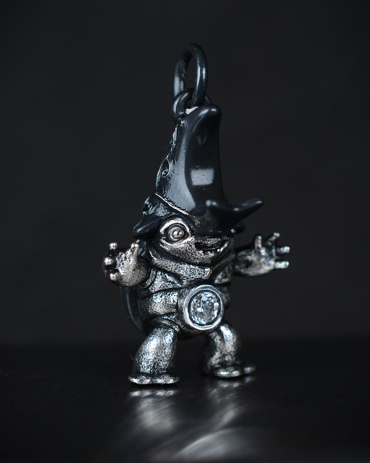 Diamond Beetle Creature with natural diamonds set in its belly and back