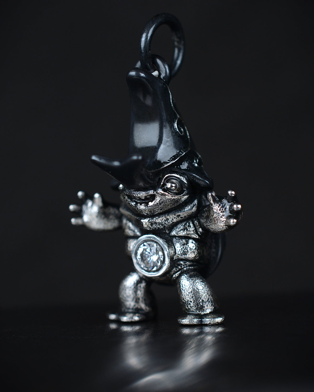 Diamond Beetle Creature with natural diamonds set in its belly and back