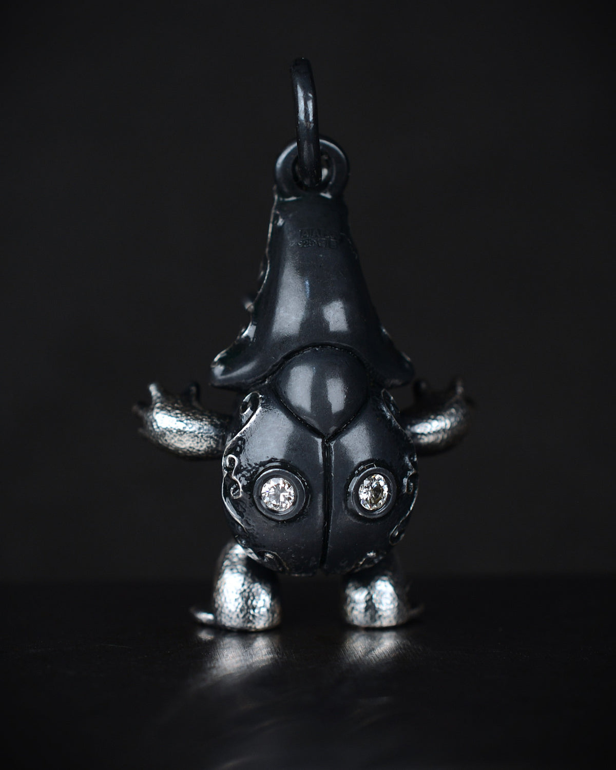 Diamond Beetle Creature with natural diamonds set in its belly and back