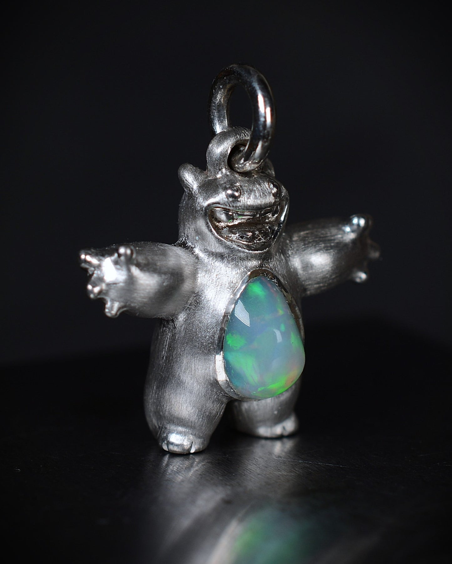Happy chubby Bright Creature Companion Being with a jelly opal belly.