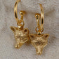 Gold plated sterling silver fox earrings *This piece is finished and ready to be shipped* © Adrian Ashley