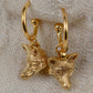 Gold plated sterling silver fox earrings *This piece is finished and ready to be shipped* © Adrian Ashley