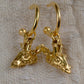Gold plated, solid sterling silver Giraffe earrings *This piece is finished and ready to be shipped* © Adrian Ashley