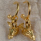 Gold plated, solid sterling silver Giraffe earrings *This piece is finished and ready to be shipped* © Adrian Ashley