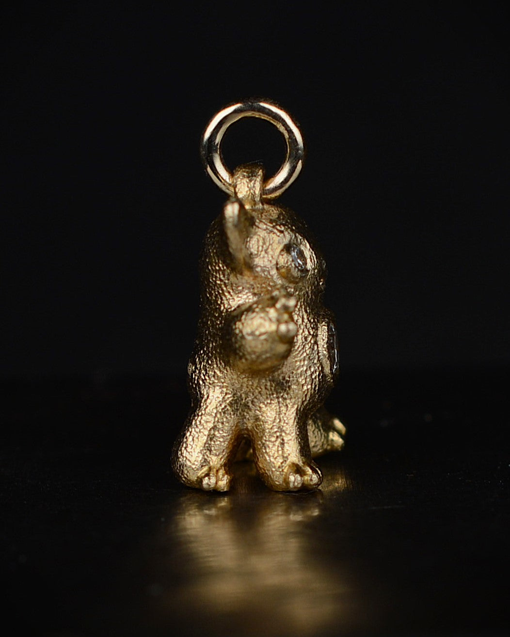 Gold Centaur, Bright Creature set with a natural diamond.
