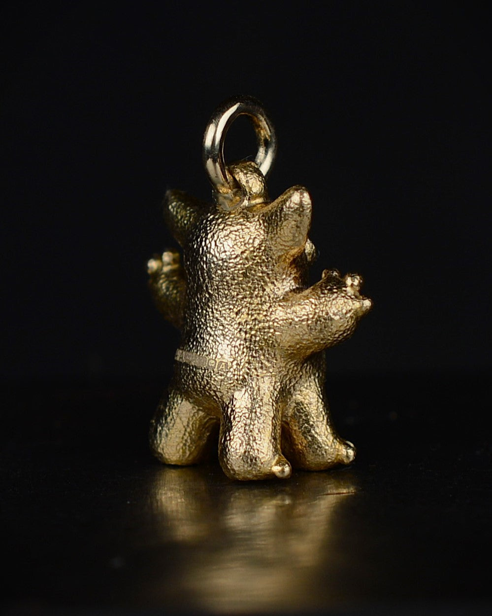 Gold Centaur, Bright Creature set with a natural diamond.