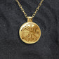 Solid gold Vegvísir charm pendant and chain. Hand made to order. © Adrian Ashley