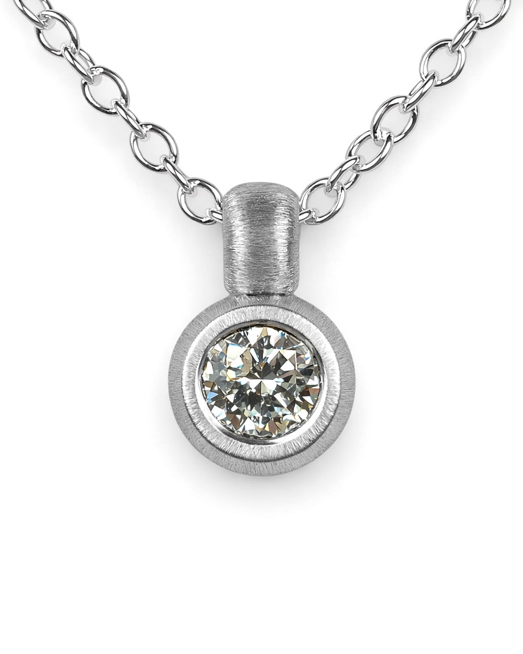 Pendant featuring a 0.33ct natural diamond reclaimed from vintage jewellery.