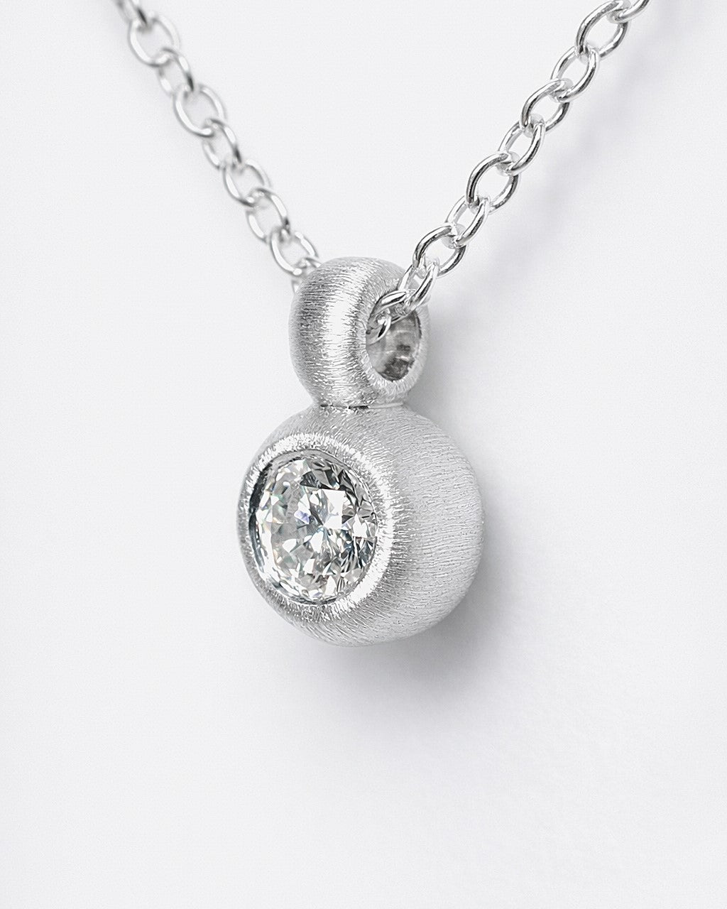 Pendant featuring a 0.33ct natural diamond reclaimed from vintage jewellery.