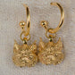 Gold plated, sterling silver Lynx earrings *This piece is finished and ready to be shipped* © Adrian Ashley