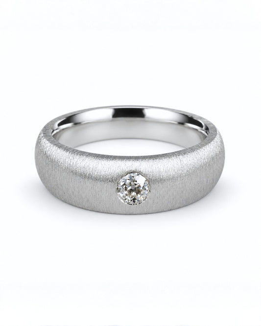 Old-cut diamond ring featuring a 0.23ct natural diamond reclaimed from vintage jewellery.