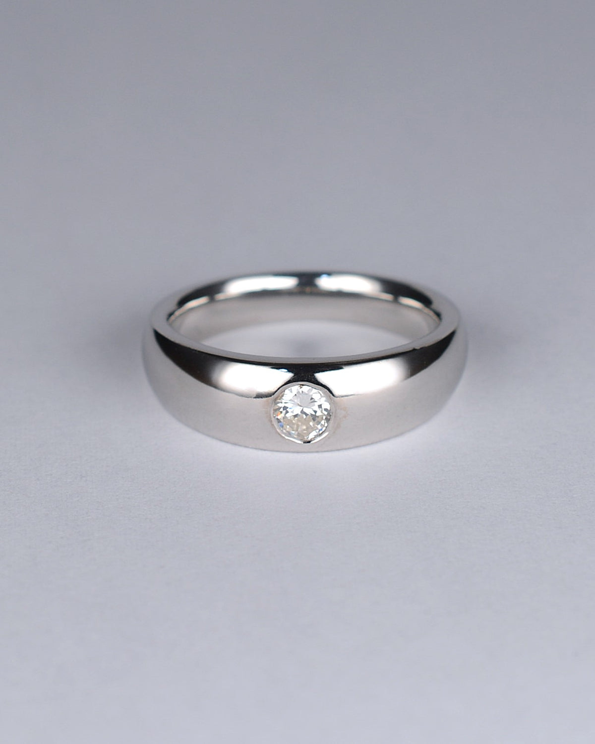 Brilliant-cut diamond ring featuring a 0.26ct natural diamond reclaimed from vintage jewellery.
