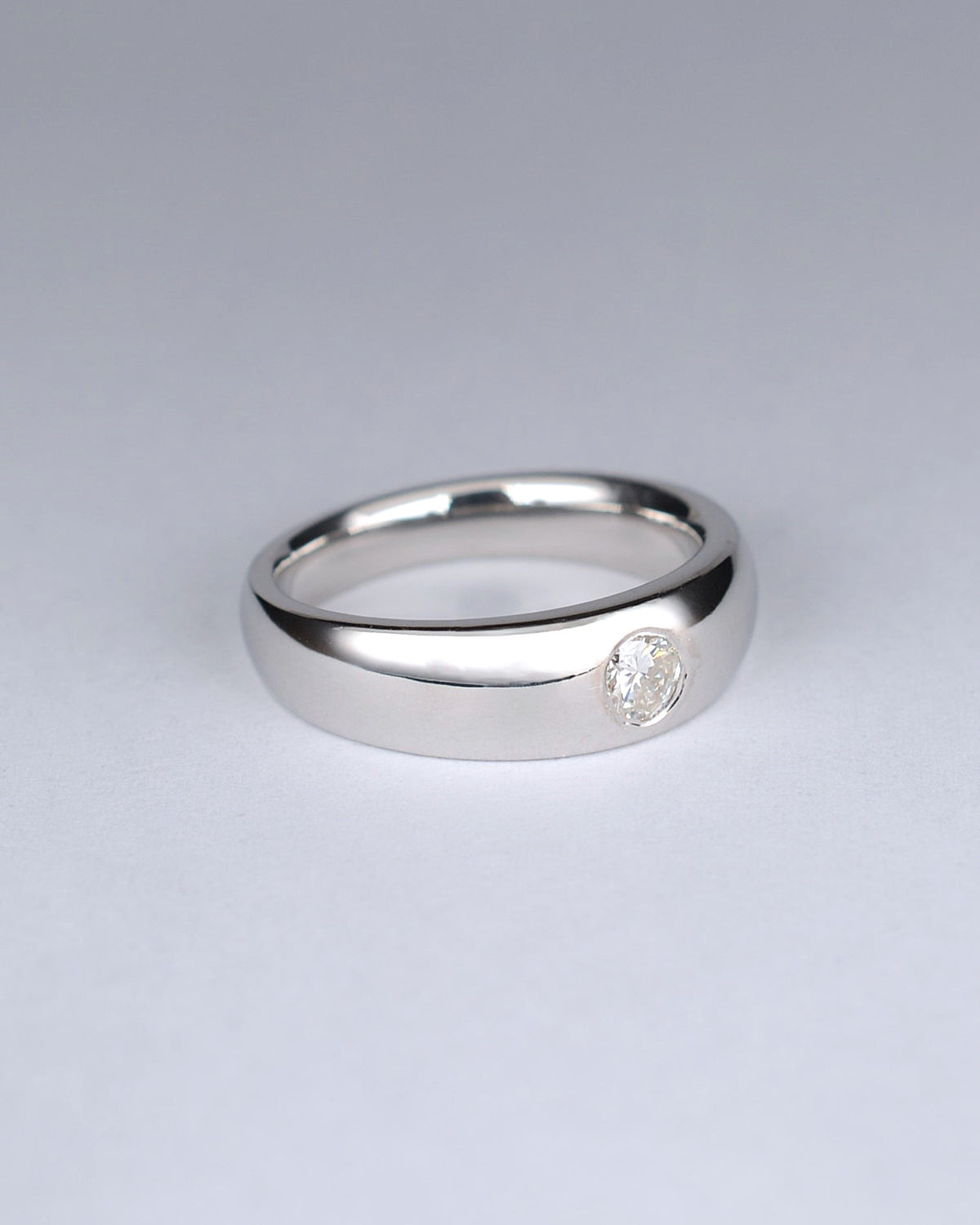 Brilliant-cut diamond ring featuring a 0.26ct natural diamond reclaimed from vintage jewellery.