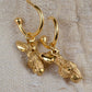 Gold plated, solid sterling silver, Rabbit earrings *This piece is finished and ready to be shipped* © Adrian Ashley