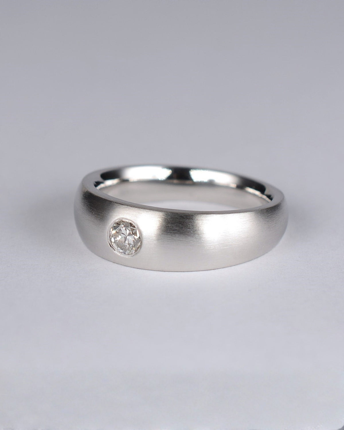 Transitional-cut diamond ring featuring a 0.24ct natural diamond reclaimed from vintage jewellery.
