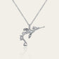 Weedy Sea Dragon necklace. Made from highly polished, tarnish resistant silver, hung on a solid silver chain. © Adrian Ashley