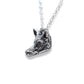 Solid sterling silver fox pendant and chain. © Adrian Ashley