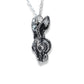 Solid sterling silver hare pendant and chain. © Adrian Ashley