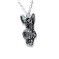 Solid sterling silver hare pendant and chain. © Adrian Ashley