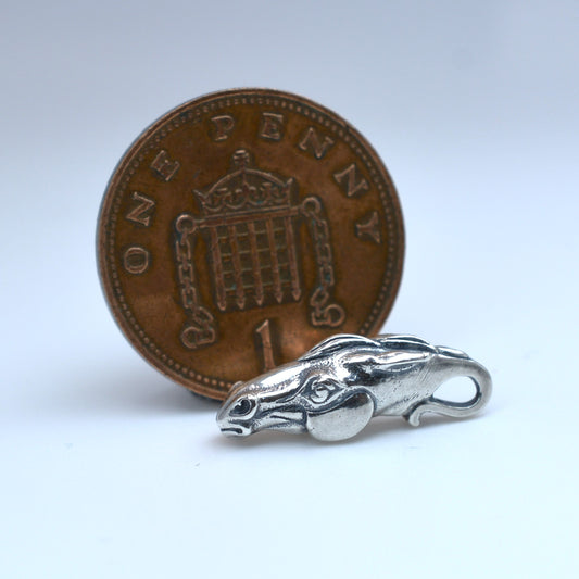 Solid sterling silver horse head pendant and chain. © Adrian Ashley