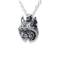 Solid sterling silver lynx pendant and chain. © Adrian Ashley