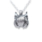 Solid sterling silver lynx pendant and chain. © Adrian Ashley