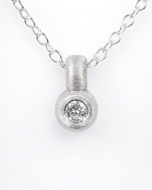 Pendant featuring a 0.11ct natural diamond reclaimed from vintage jewellery.